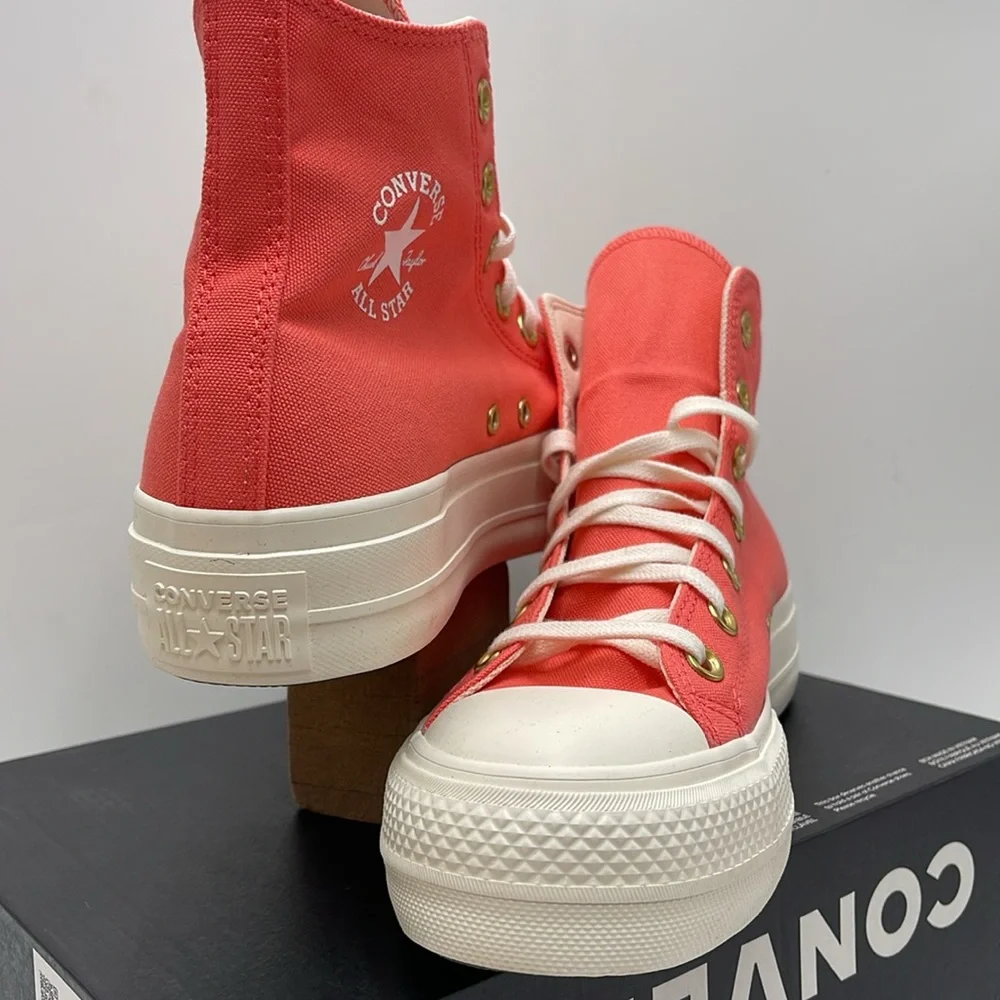 Converse WMNS CTAS LIFT HI WATERMELON SLUSHY/EGRET WHITE A09914F Platforms Snkrs